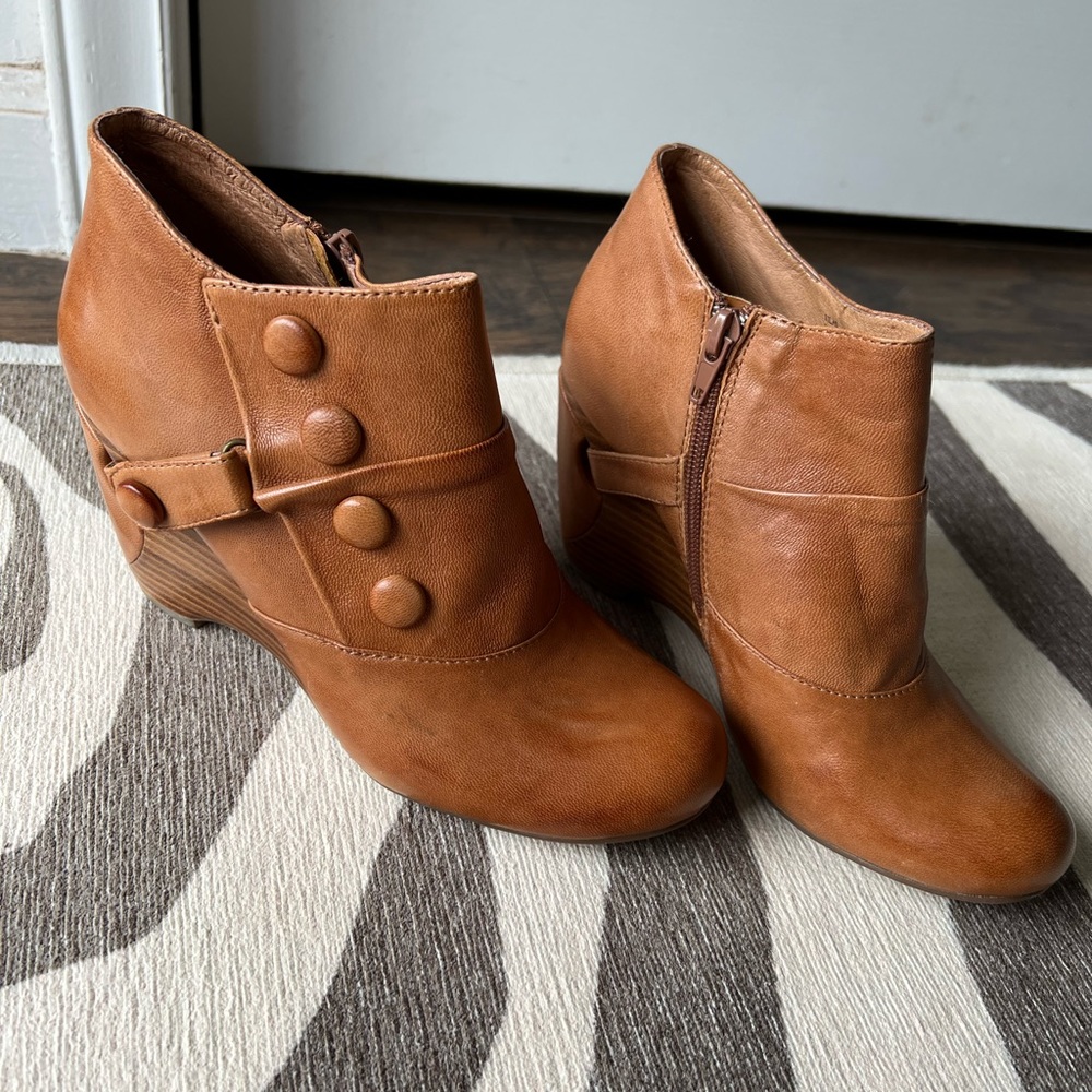 Miz Mooz Silas wedge ankle booties.